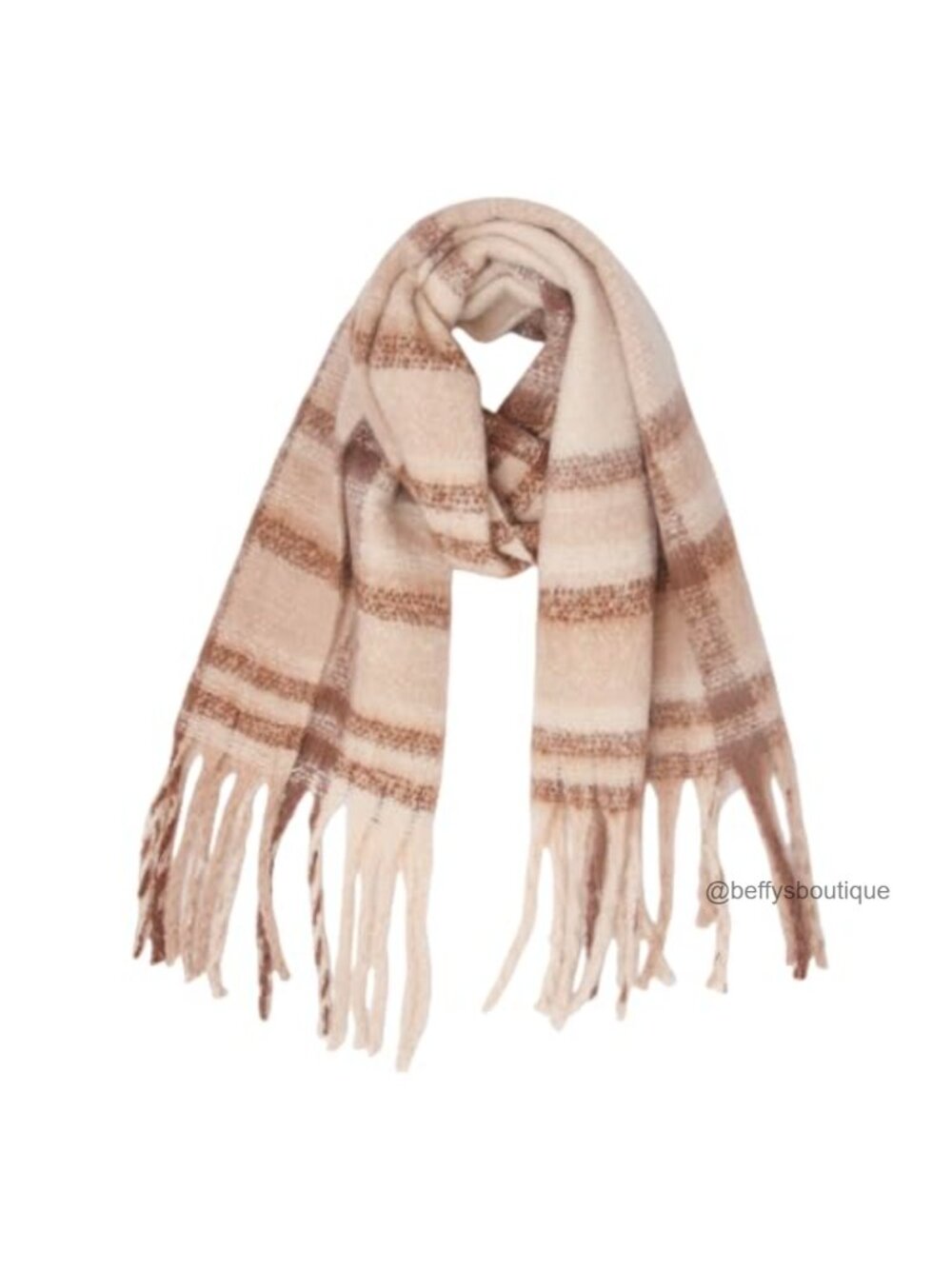Oversized Chunky Plaid Polyester Winter Scarf Blanket Wrap